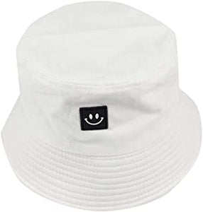 Unise Hat Summer Travel Bucket Beach Sun Hat Smile Face Visor